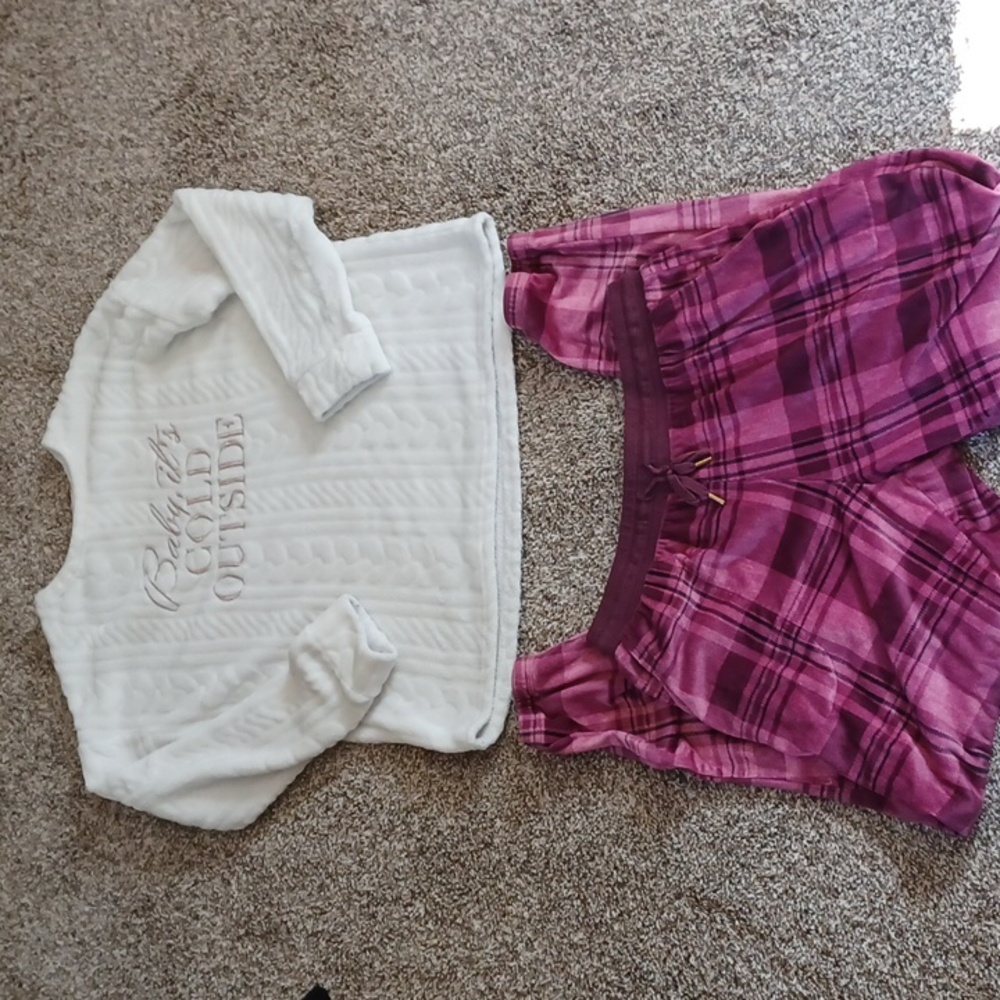 Secret Treasures Baby It's Cold 🥶 Outside PJ Top Med 8-10 &  PJ Pants M 8-10